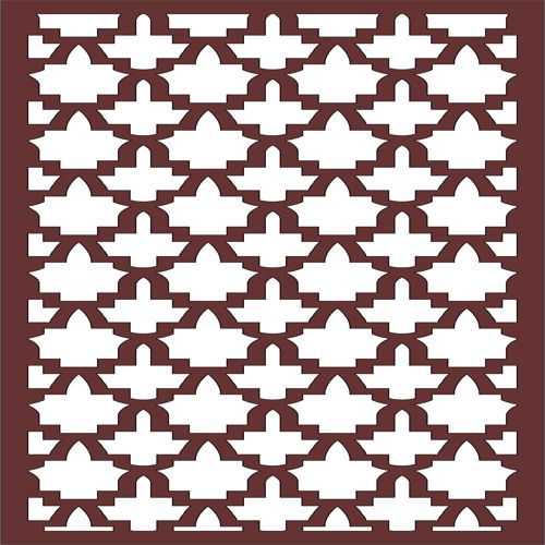 طرح دکور جداکننده درز گل صفحه برای برش لیزری - decor seamless separator floral screen for laser cutting - برای دستگاه CNC چوب و لیزر (سی ان سی)