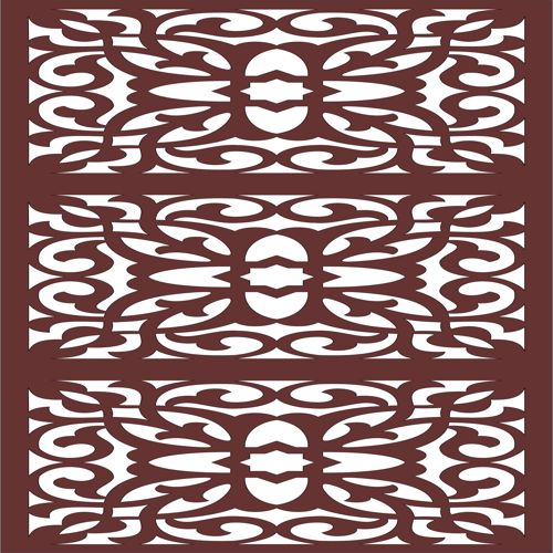 طرح دکور جداکننده یکپارچه برای برش لیزری - decor seamless separator grill for laser cutting - برای دستگاه CNC چوب و لیزر (سی ان سی)