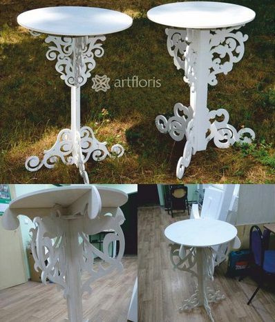 طرح میز دکوراسیون میز - decor table - برای دستگاه CNC چوب و لیزر (سی ان سی)