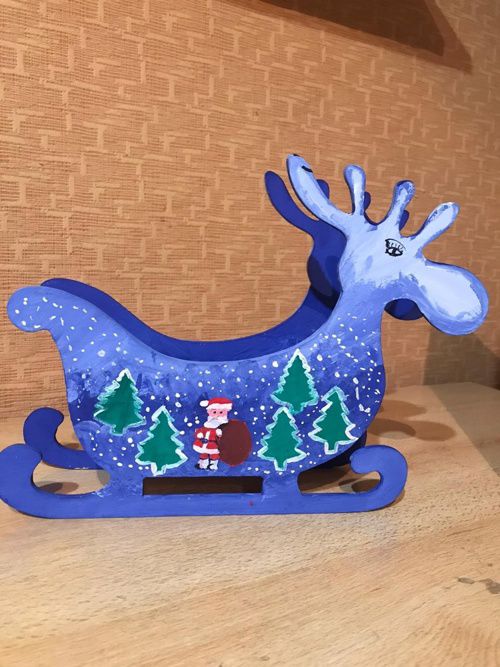 طرح deer-candy-dish-sleigh-candy-bowl-christmas-table-decoration-laser-cut-ve
