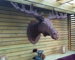 طرح سر گوزن برای برش لیزری - deer head for laser cut ve - برای دستگاه CNC چوب و لیزر (سی ان سی)