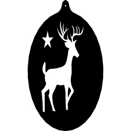 طرح گوزن تزئینی - deer ornament - برای دستگاه CNC چوب و لیزر (سی ان سی)