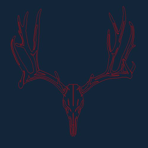 طرح جمجمه گوزن - deer skull - برای دستگاه CNC چوب و لیزر (سی ان سی)