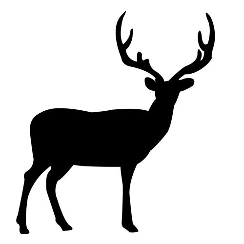 طرح گوزن ایستاده شبح - deer standing silhouette - برای دستگاه CNC چوب و لیزر (سی ان سی)
