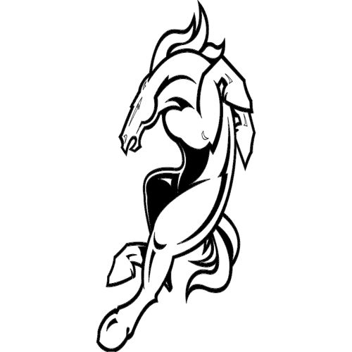 طرح لوگوی دنور برانکوز - denver broncos logo - برای دستگاه CNC چوب و لیزر (سی ان سی)