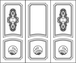 طرح درب برای برش لیزر cnc - design pattern door 6198 for laser cut cnc - برای دستگاه CNC چوب و لیزر (سی ان سی)