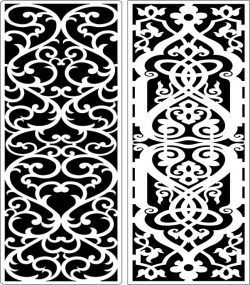طرح الگوی پنل صفحه 6 4 برای برش لیزر cnc - design pattern panel screen 6245 for laser cut cnc - برای دستگاه CNC چوب و لیزر (سی ان سی)