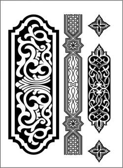 طرح الگوی منبت چوب برای برش لیزر cnc - design pattern woodcarving 6154 for laser cut cnc ve - برای دستگاه CNC چوب و لیزر (سی ان سی)
