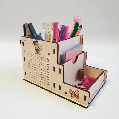 طرح لوازم جانبی میز سازمان‌دهنده‌ها - desk accessories organizers ve - برای دستگاه CNC چوب و لیزر (سی ان سی)