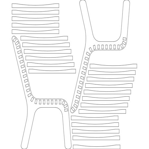طرح میز صندلی - desk chair - برای دستگاه CNC چوب و لیزر (سی ان سی)
