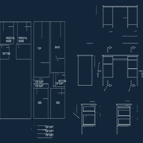 طرح میز - desk - برای دستگاه CNC چوب و لیزر (سی ان سی)