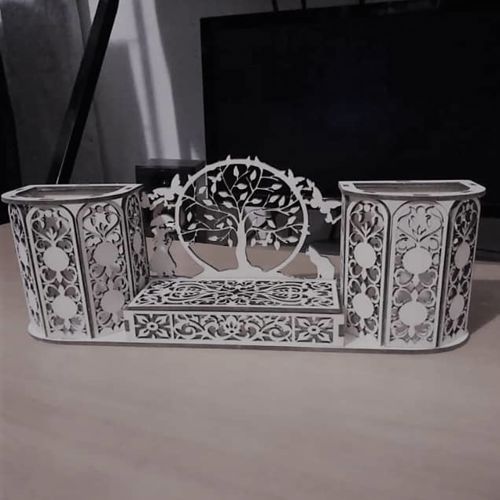 طرح میز سازمان‌دهنده‌ها حکاکی لیزری - desk organizers laser engraving ve - برای دستگاه CNC چوب و لیزر (سی ان سی)