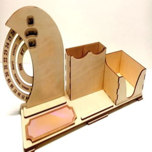 طرح میز سازماندهی با تقویم دائمی لیزری - desk organizer with a perpetual calendar laser cut ve - برای دستگاه CNC چوب و لیزر (سی ان سی)