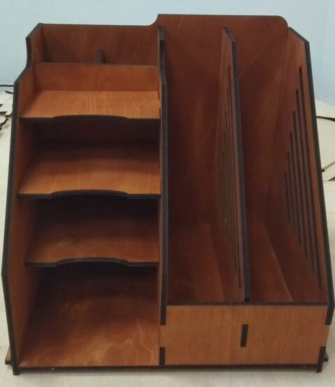 طرح میز سازمان‌دهنده لوازم اداری - desktop organizer office supplies ve - برای دستگاه CNC چوب و لیزر (سی ان سی)
