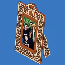 طرح قاب عکس رومیزی برای برش لیزر cnc - desktop photo frame for laser cut cnc - برای دستگاه CNC چوب و لیزر (سی ان سی)
