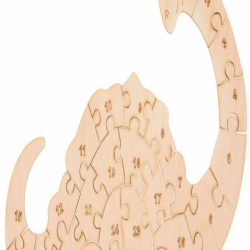 طرح برش لیزری پازل داینو - dino puzzle laser cut layout template - برای دستگاه CNC چوب و لیزر (سی ان سی)