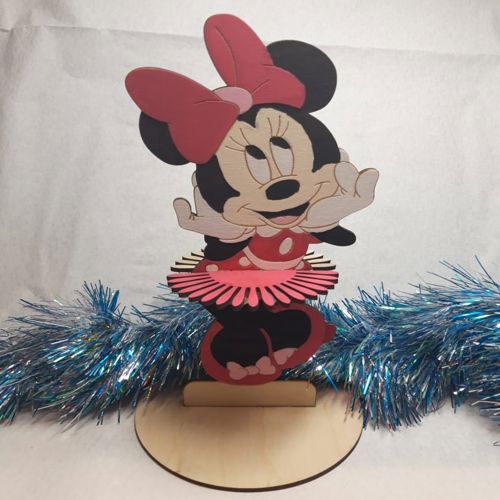 طرح جا دستمال دیزنی مینی موس برای برش لیزری - disney minnie mouse napkin holder for laser cut ve - برای دستگاه CNC چوب و لیزر (سی ان سی)