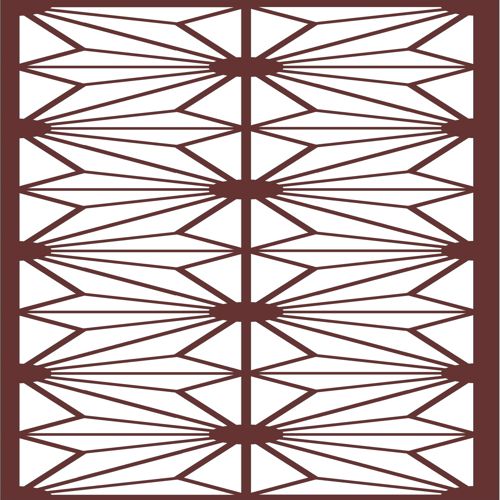طرح الگوی گلدار جلی درز برای برش لیزری جداکننده - divider seamless floral jali pattern for laser cutting - برای دستگاه CNC چوب و لیزر (سی ان سی)