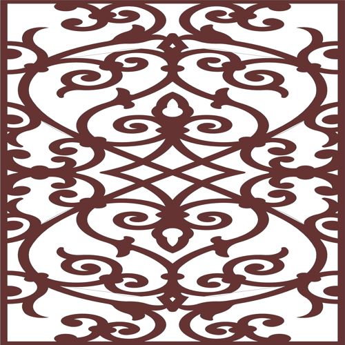طرح جداکننده درز گل شبکه پانل برای برش لیزر - divider seamless floral lattice panel for laser cut ve - برای دستگاه CNC چوب و لیزر (سی ان سی)