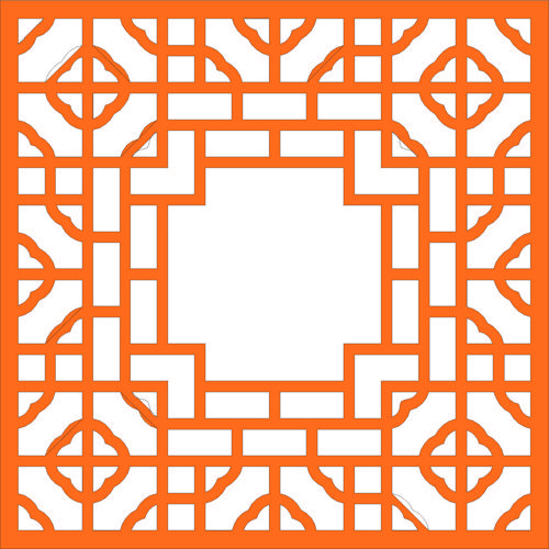 طرح شابلون طرح گلدار شبکه‌ای درز جداکننده برای برش لیزری - divider seamless floral lattice stencil design for laser cut ve - برای دستگاه CNC چوب و لیزر (سی ان سی)