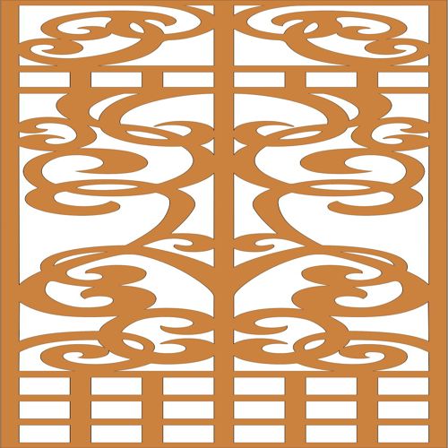 طرح جداکننده یکپارچه گلدار روی صفحه هنر برای برش لیزری - divider seamless floral screen art for laser cut ve - برای دستگاه CNC چوب و لیزر (سی ان سی)