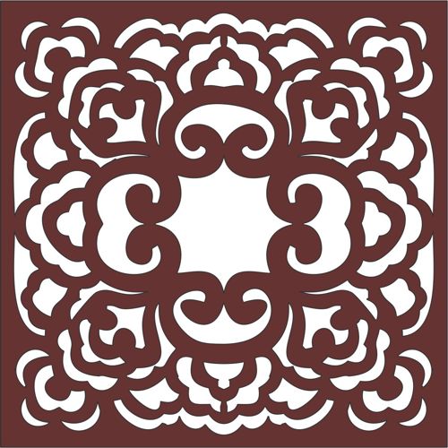 طرح صفحه گلدار درز جداکننده برای برش لیزری - divider seamless floral screen design for laser cutiing ve - برای دستگاه CNC چوب و لیزر (سی ان سی)