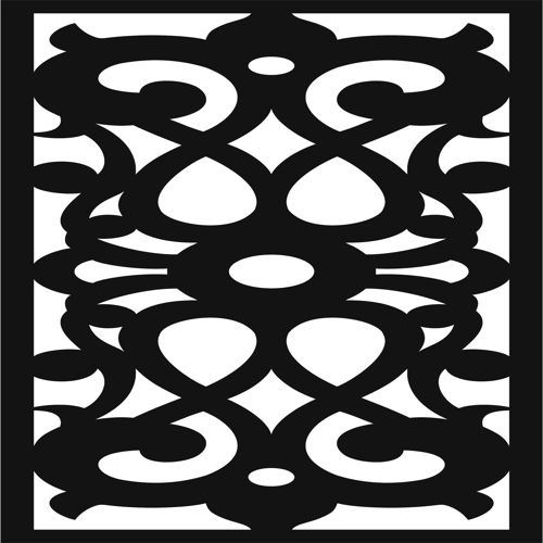 طرح جداکننده درز گل صفحه برای برش لیزری - divider seamless floral screen for laser cutting - برای دستگاه CNC چوب و لیزر (سی ان سی)