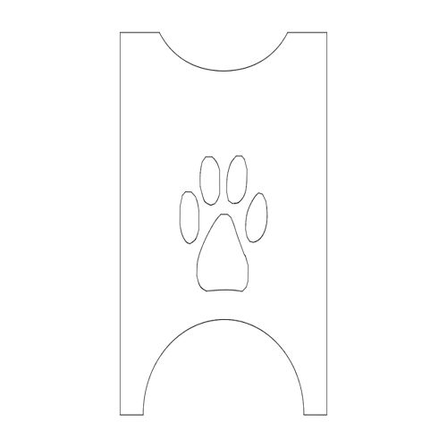 طرح کاسه سگ جای نگهدارنده کناره جای نگهدارنده - dog bowl stand sides - برای دستگاه CNC چوب و لیزر (سی ان سی)