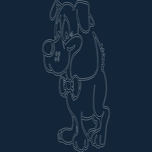 طرح سگ - dog - برای دستگاه CNC چوب و لیزر (سی ان سی)