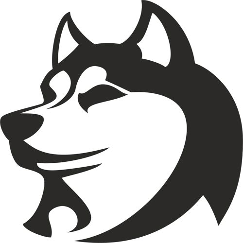 طرح سگ هاسکی سگ - dog husky - برای دستگاه CNC چوب و لیزر (سی ان سی)