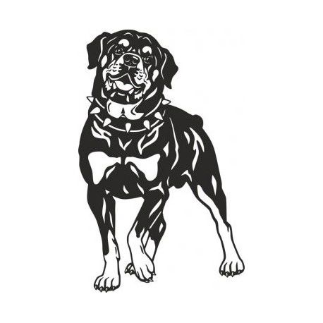 طرح سگ روتوایلر نژاد هنر - dog rottweiler breed art - برای دستگاه CNC چوب و لیزر (سی ان سی)