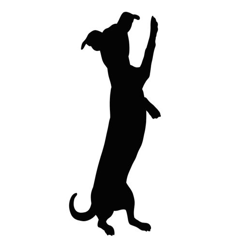 طرح عکس سگ نیمرخ سگ نشستن در محیط زیست - dog silhouette dog sitting ve - برای دستگاه CNC چوب و لیزر (سی ان سی)
