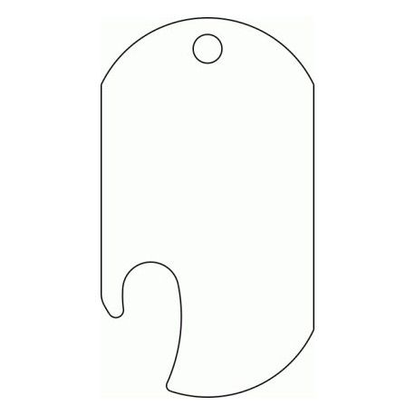 طرح درب بازکن بطری پلاک سگ - dog tag bottle opener - برای دستگاه CNC چوب و لیزر (سی ان سی)