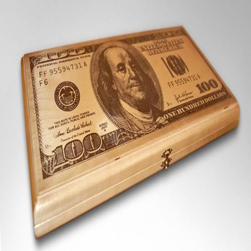 طرح دلار جعبه - dollar 100 box - برای دستگاه CNC چوب و لیزر (سی ان سی)