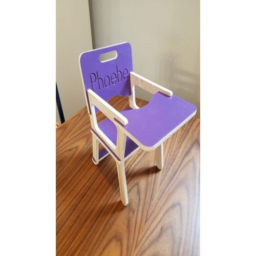 طرح صندلی کودک عروسی عروسی - doll high chair ve - برای دستگاه CNC چوب و لیزر (سی ان سی)