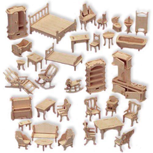طرح‌های مبلمان cnc خانه عروسکی - doll house cnc furniture designs - برای دستگاه CNC چوب و لیزر (سی ان سی)