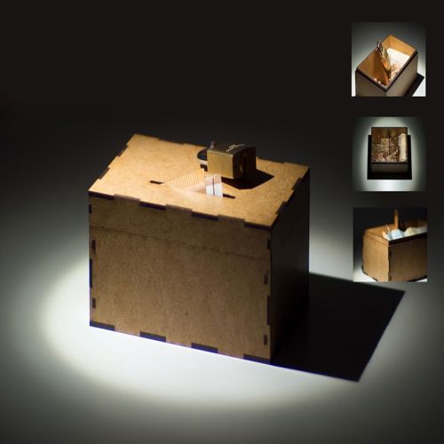 طرح جعبه اهدا 3mm mdf برش لیزری قالب - donation box 3mm mdf laser cutting template - برای دستگاه CNC چوب و لیزر (سی ان سی)
