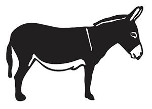 طرح خر سیلوئت - donkey silhouette - برای دستگاه CNC چوب و لیزر (سی ان سی)