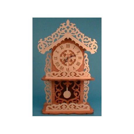 طرح وکتور آماده برش ساعت شومینه DP10 10 برای دستگاه CNC چوب و لیزر ( سی ان سی )