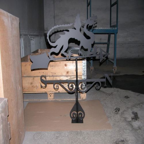 طرح اژدها بادنما برش لیزری سه بعدی پازل - dragon weathervanes laser cut 3d puzzle - برای دستگاه CNC چوب و لیزر (سی ان سی)