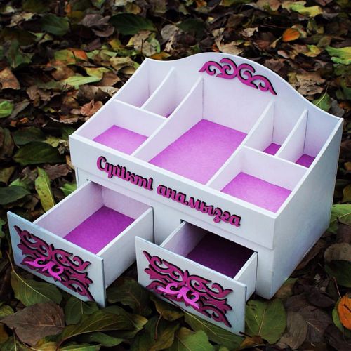 طرح کشو نگهدارنده جعبه آرایش سازماندهنده - drawer storage box makeup organizers ve - برای دستگاه CNC چوب و لیزر (سی ان سی)