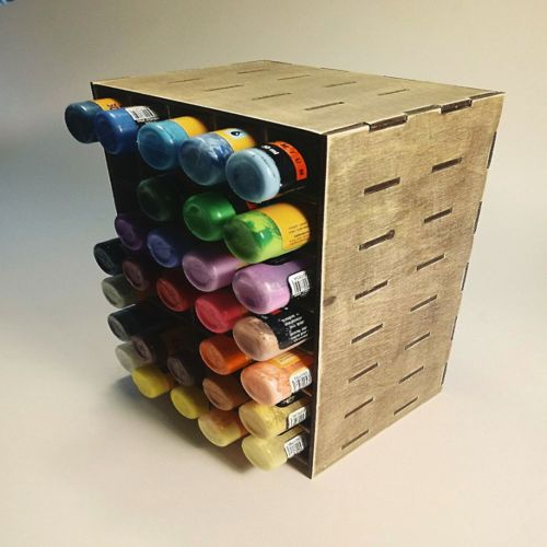 طرح نقاشی از یک پایه برای رنگ‌ها فرمت برای برش لیزری - drawing of a stand for colors format for laser cutting ve - برای دستگاه CNC چوب و لیزر (سی ان سی)