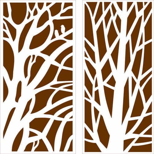 طرح پرده پرده برش بزرگ اتاق نقاشی برای برش لیزری - drawing room big branches screen for laser cut ve - برای دستگاه CNC چوب و لیزر (سی ان سی)