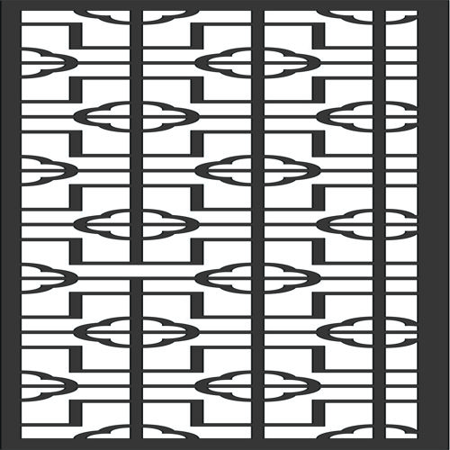 طرح گل گلدار شبکه‌ای استنسیل درز برای برش لیزر - drawing room floral lattice stencil seamless design for laser cut ve - برای دستگاه CNC چوب و لیزر (سی ان سی)