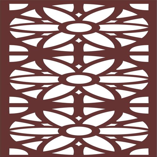طرح کباب‌پز گلدار یکپارچه برای برش لیزری - drawing room grill floral seamless for laser cut ve - برای دستگاه CNC چوب و لیزر (سی ان سی)