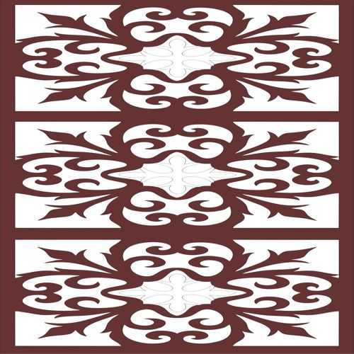 طرح طراحی جداکننده گریل اتاق نقاشی درز برای برش لیزری - drawing room grill separator seamless design for laser cutting - برای دستگاه CNC چوب و لیزر (سی ان سی)