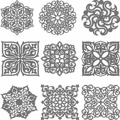 طرح‌های درز برای برش لیزری اتاق نقاشی jali - drawing room jali seamless designs for laser cut ve - برای دستگاه CNC چوب و لیزر (سی ان سی)