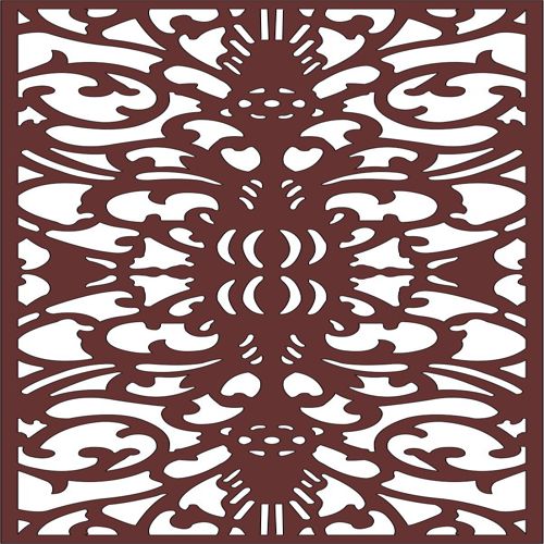 طرح طراحی گل گلدار درز برای برش لیزر - drawing room screen floral seamless design for laser cutiing ve - برای دستگاه CNC چوب و لیزر (سی ان سی)