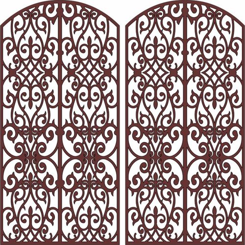 طرح پرده اتاق نقاشی گلدار درز برای برش لیزر - drawing room screen floral seamless panel for laser cutiing ve - برای دستگاه CNC چوب و لیزر (سی ان سی)