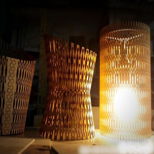 طرح نقشه‌های برش خطوط روی یک تخته چندلا برای خم کردن برای برش لیزر - drawings of cutting contours on a for bending plywood for laser cutting - برای دستگاه CNC چوب و لیزر (سی ان سی)